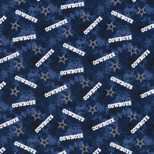 Sports & Team Fabric |  1yd NFL Blue Dallas Cowboys Cotton Duck Canvas