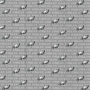 Sports & Team Fabric |  1yd NFL Gray Philadelphia Eagles Cotton Duck Canvas