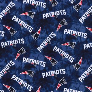 Sports & Team Fabric |  1yd NFL New England Patriots Tie Dye Flannel