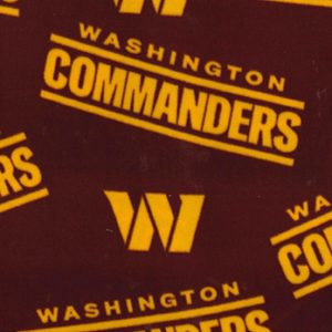 Sports & Team Fabric |  1yd NFL Washington Commanders Logo Fleece Fabric