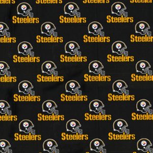 Sports & Team Fabric |  1yd Pittsburgh Steelers Cotton Fabric Black