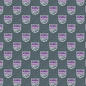 Sports & Team Fabric |  1yd Sacramento Kings NBA Ditsy City Colors Cotton Fabric