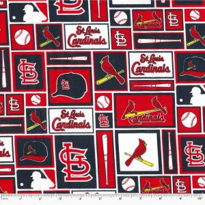 Sports & Team Fabric |  1yd St. Louis Cardinals Cotton Fabric Patch