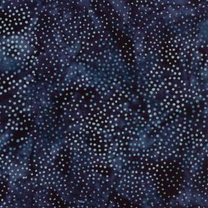 Sustainable Fabrics |  1yd Allover Dots Dark Blue Batik Cotton Fabric