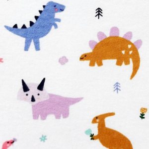 Sustainable Fabrics |  1yd Cute Dinos Nursery Flannel Fabric