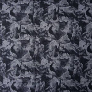 Sustainable Fabrics |  1yd Gray Smokes on Black Quilt Cotton Fabric