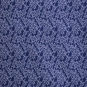 Sustainable Fabrics |  1yd Overgrown Vines on Blue Quilt Cotton Fabric