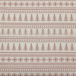 Sustainable Fabrics |  1yd Red Fair Isle on White Super Snuggle Christmas Flannel Fabric