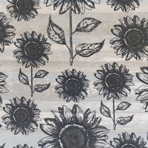 Sustainable Fabrics |  1yd Sunflower on Wood Cotton Canvas Fabric