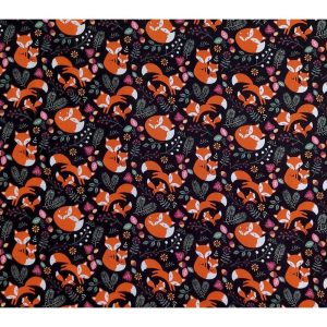 Sustainable Fabrics |  1yd Sweet Foxes Super Snuggle Flannel Fabric