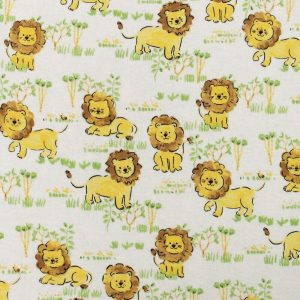 Sustainable Fabrics |  1yd Sweet Lions Super Snuggle Flannel Fabric