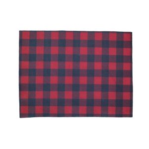 Utility Fabric |  1yd 9×12 Felt Red Plaid Print