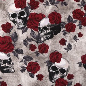 Utility Fabric |  1yd Bad To The Bone Cotton Canvas Fabric