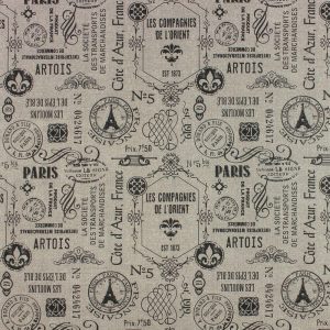 Utility Fabric |  1yd Eiffel Onyx Cotton Canvas Home Decor Fabric