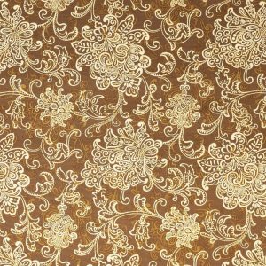 Utility Fabric |  1yd Floral on Cocoa Duck Cotton Canvas Fabric