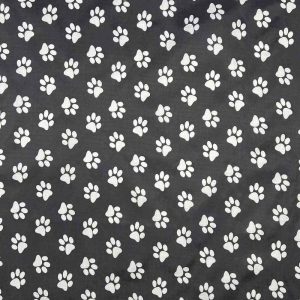 Utility Fabric |  1yd Paws on Black Ripstop Nylon Craft Fabric