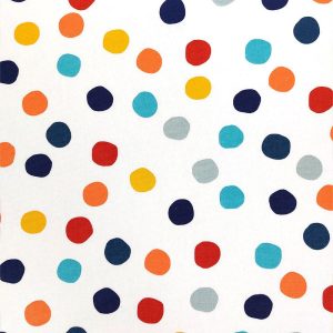 Utility Fabric |  1yd Polkadot Confetti White Cotton Canvas Fabric