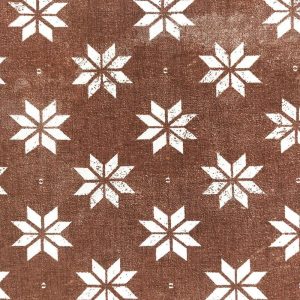 Utility Fabric |  1yd Star On Brown Cotton Canvas Fabric