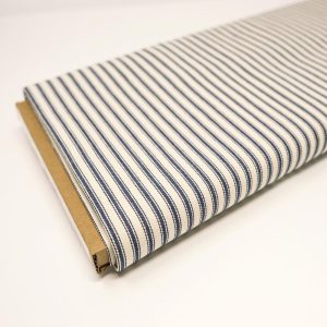 Utility Fabric |  1yd Woven Stripe Ticking in Navy