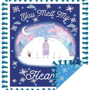 Fleece Tie Blankets |  1yd 48″ Wide You Melt My Heart No Sew Fleece Blanket